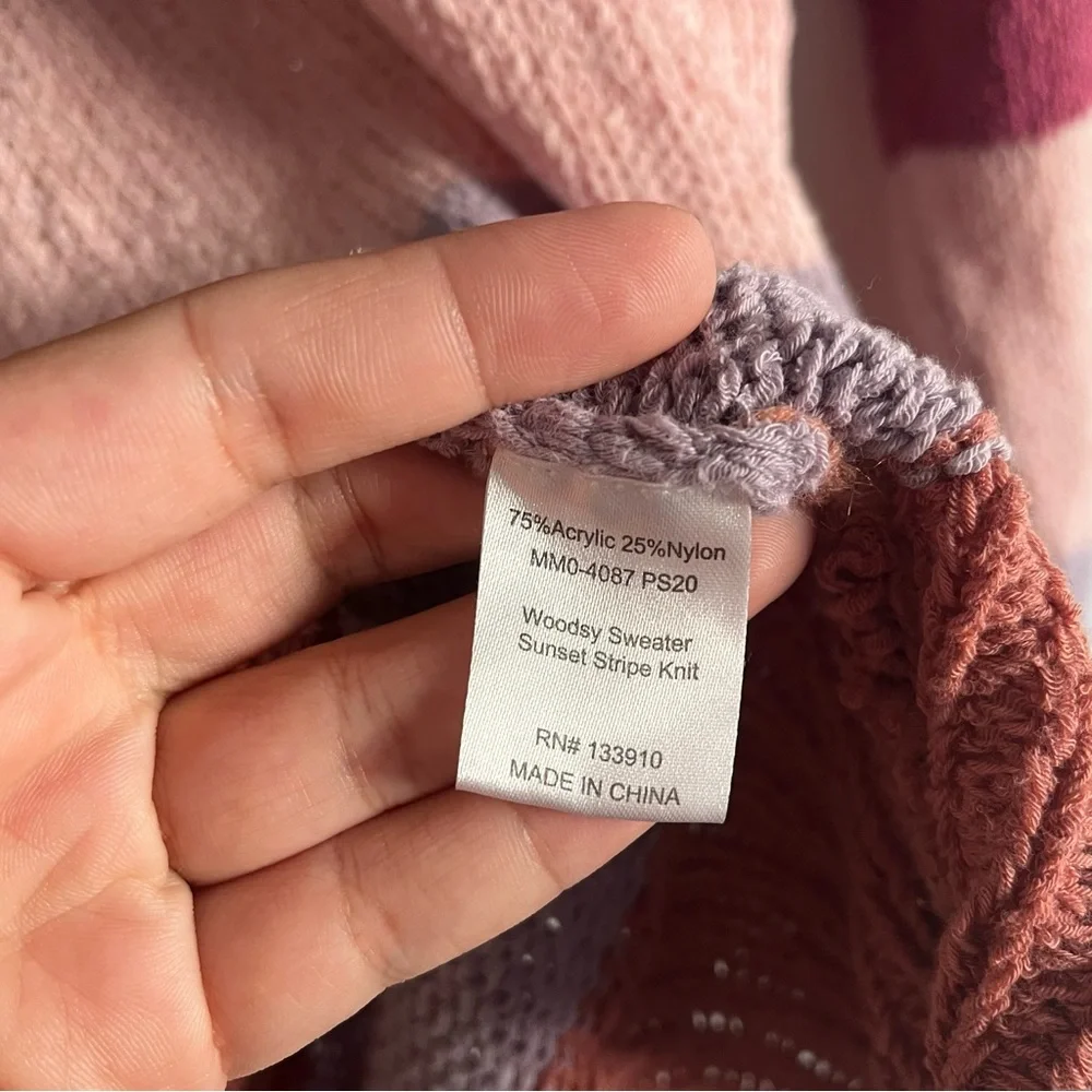 Show me your mumu Woodsy knit sweater in Sunset stripe Size XS - Picture 7 of 9